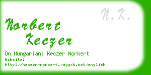 norbert keczer business card